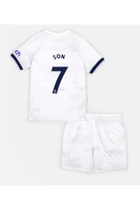 Fotbalové Dres Tottenham Hotspur Son Heung-min #7 Dětské Domácí Oblečení 2023-24 Krátký Rukáv (+ trenýrky)